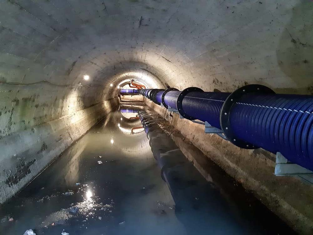 Inštalácia v podzemnom tuneli
