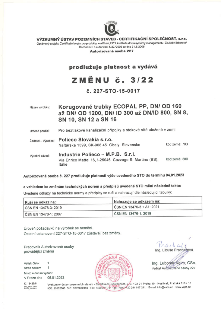 Systémové certifikáty 227-STO-15-0017