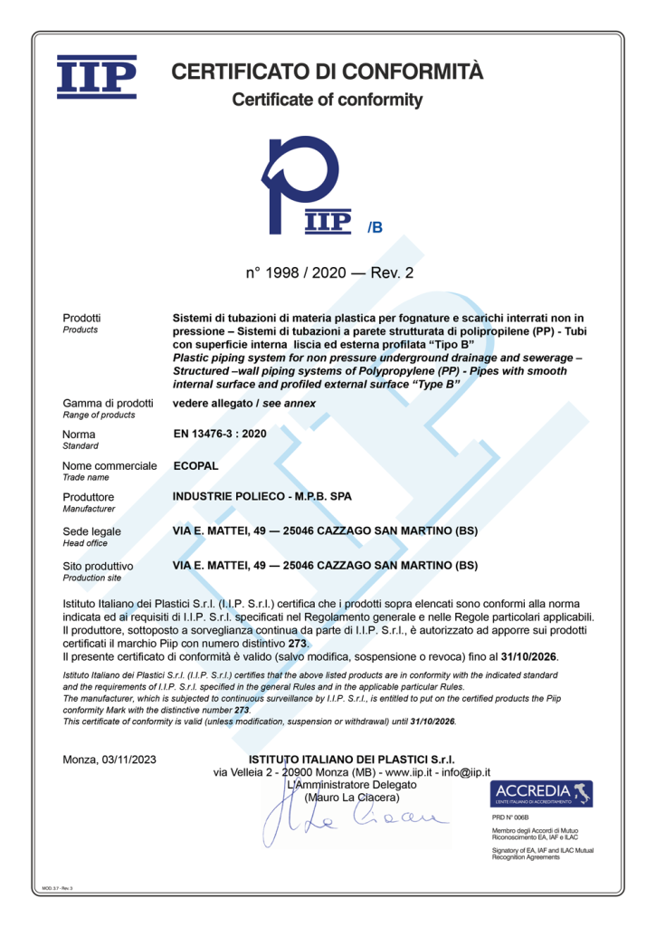 ECOPAL PP Cazzago